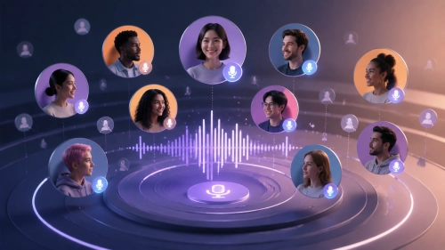 Live audio room with people joining a social audio app